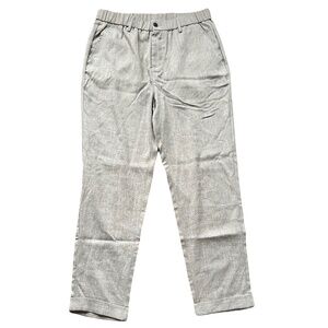 Trouser Boyfriend Pants - Adjustable Band Waist - Cuffed hem - Size Medium